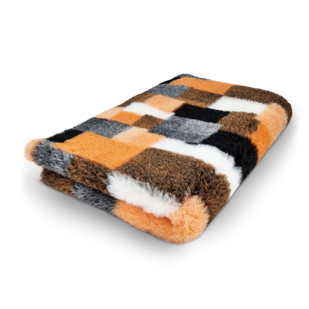 Generisch Veterinary Bed/Vet Bed/Drybed I Patchwork Orange - Grau - Weiß I Verschiedene Größen (100 x 150 cm)