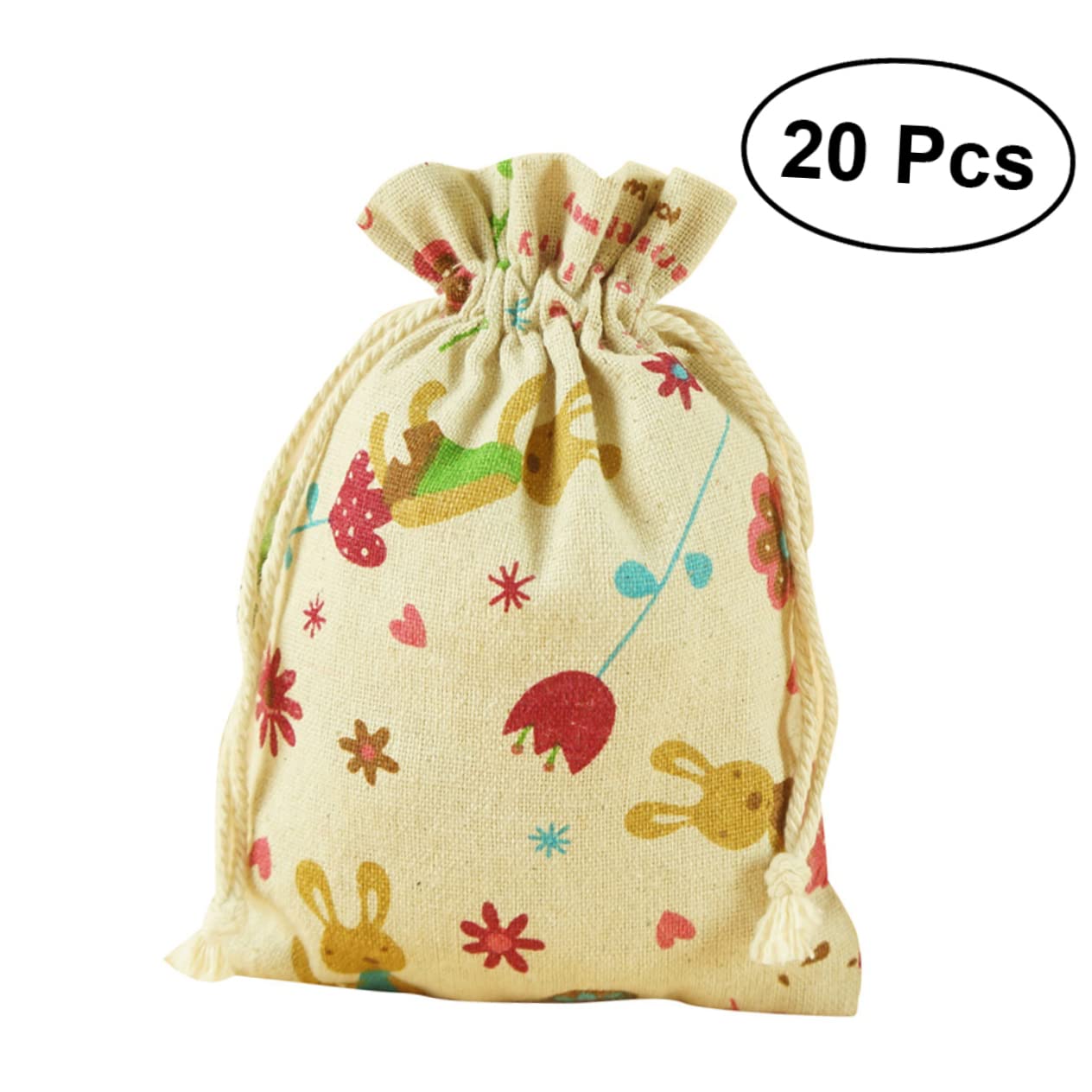 GLEAVI 40 Pz Coulisse Sacco Regalo Di Iuta Sacchetti Regalo Floreali Borsa Di Sacchi Di Juta Sacchetti o Di Juta Borsa Per Gioielli in Sacco Di Iuta Biancheria Tela