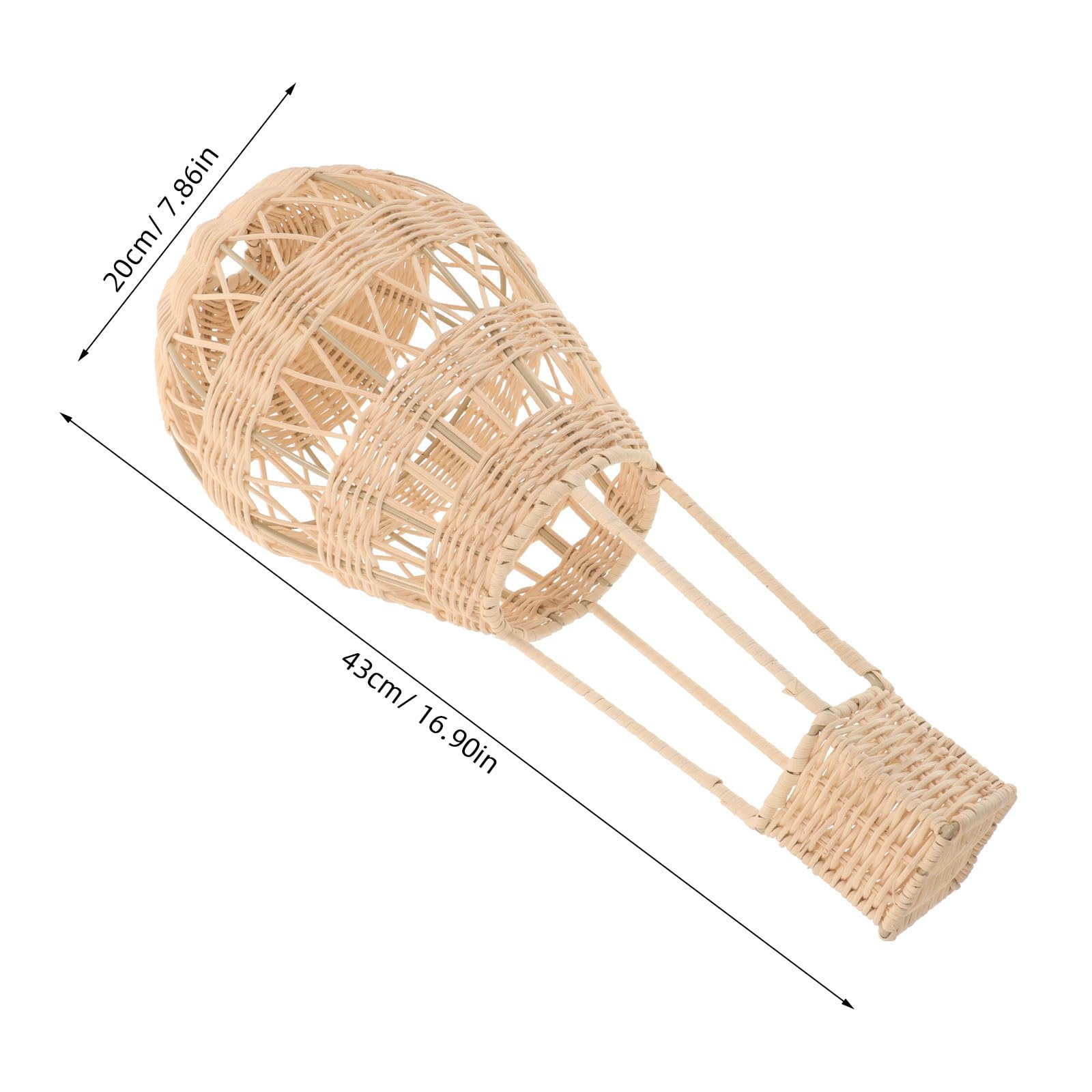 Heißluftballon Dekoration aus Rattan 43x20x20cm Hängekorb