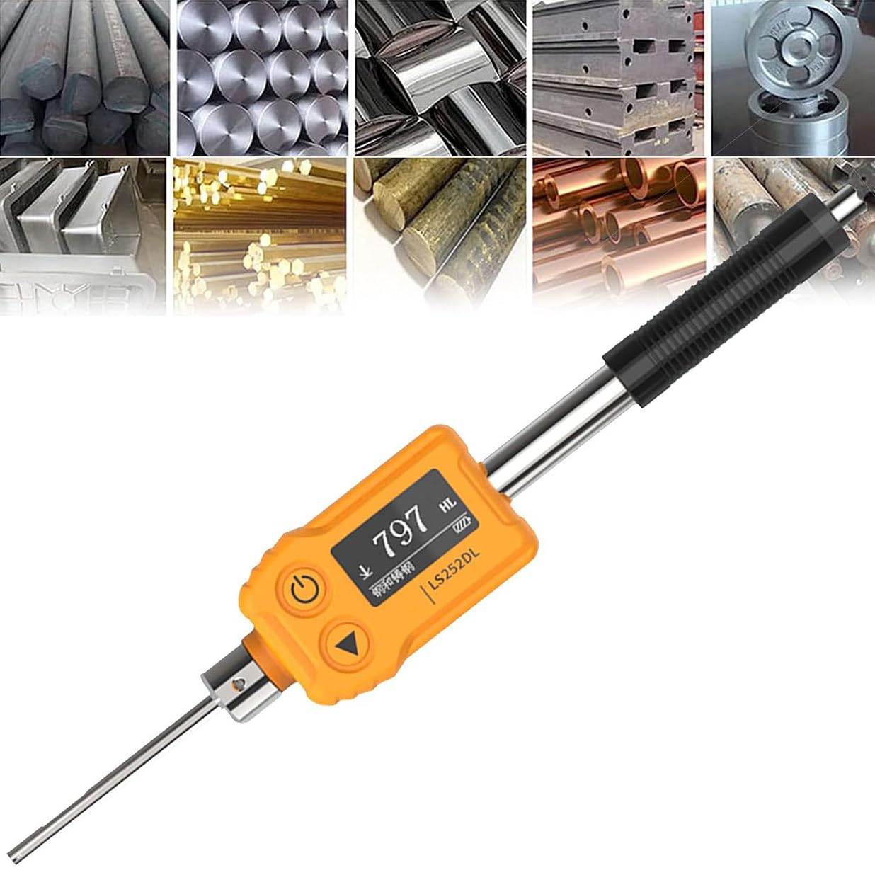 Produktbild von Härteprüfer Für Metall – 170 Bis 960 HL, 7 Härteskalen (HRC, HB, HV & Mehr), 40 Speicherplätze, Praktisches Messgerät Für Werkstatt & Industrie
