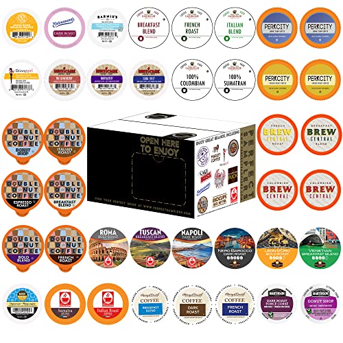 Crazy Cups Single Serve & K Cups Variety Pack, Including Dark Roast & Medium Roast Pods, Pods Variety Pack for Keurig K Cups Machines, (Pack of 40)