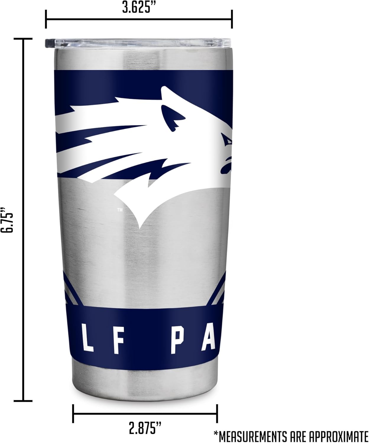 Rico Industries NCAA University of Nevada Reno Wolf Pack 20oz Stainless Steel Tumbler with Lid - Great For Coffee, Tea, Water or Cocktails - Image 6