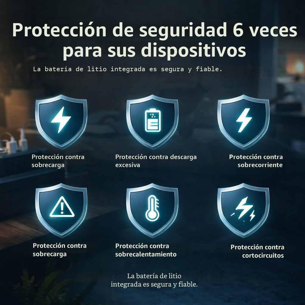UPS Battery Backup 20000mAh Compacto Estable Ligera Estable Fuente de Alimentación Ininterrumpida para la Cámara de Seguridad del Enrutador MP4 Overload Sobrecarga Protex