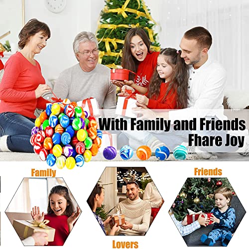 Steemjoey 30Pcs Flummis, 20mm Flummis Springball Gummiball, gemischte Farben, Hüpfbälle und Kindergeburtstag Gummibälle Gastgeschenke
