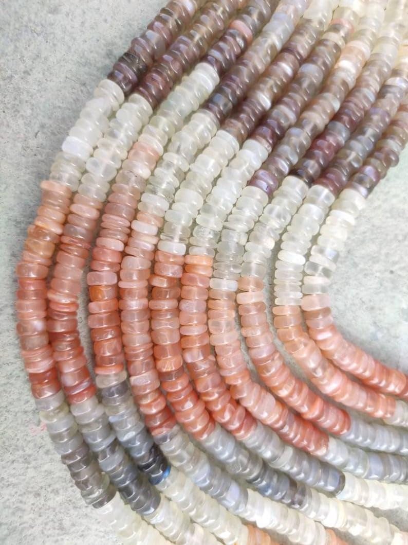 Pierre de lune naturelle perles pour fabriquer soi meme un bracelet unique