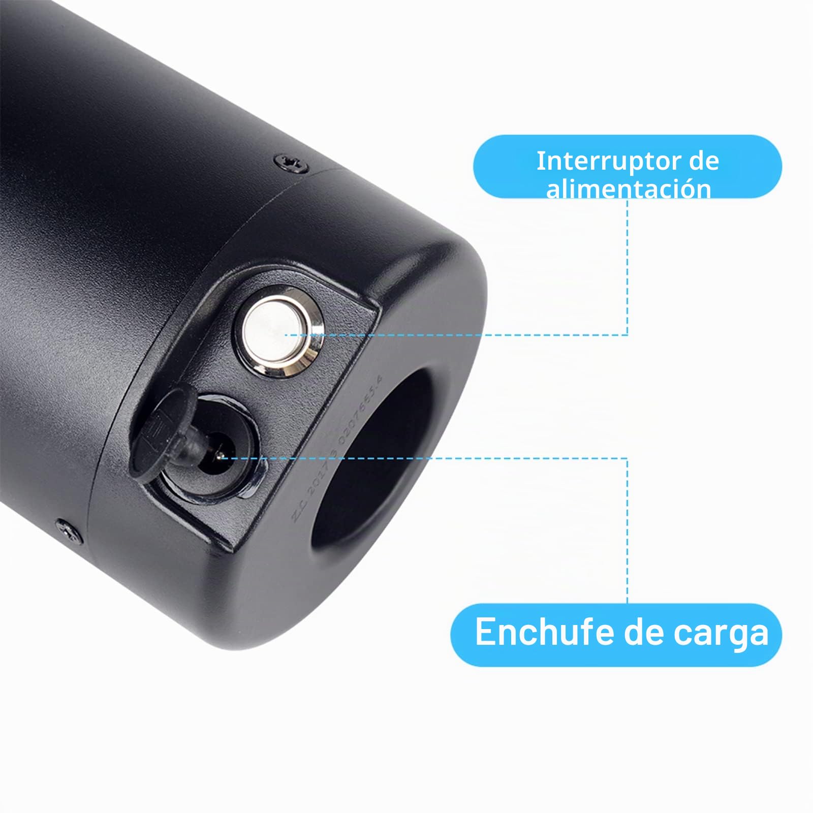 Batería PANDA CYCLE para bicicleta eléctrica, 36 V, 10,5 Ah, Li-Ion, BMS, para motor de 250 W – 500 W, bicicleta eléctrica, Pedelec Down, botella de tubo, celdas eficientes, botella mini, batería para