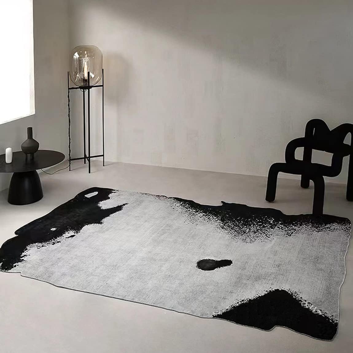 64×176 ロングランナーラグ グレイボタニカル 64×176 ロングランナー