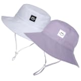 MaxNova Baby Sun Hat Smile Face UPF 50+ Toddler Bucket Hat for Boys Girls 0-7 Years