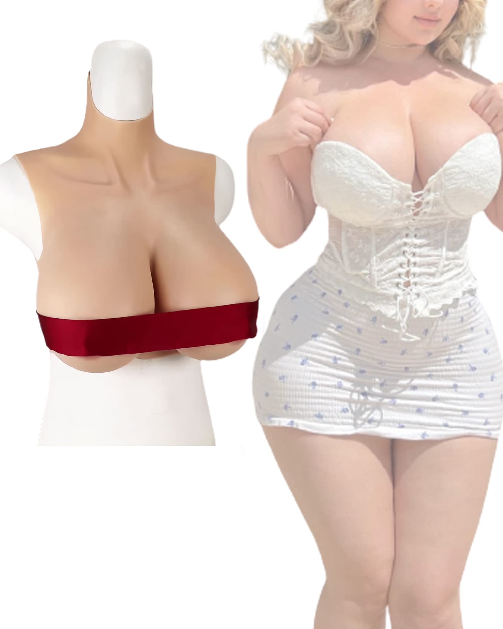 Amazon.co.jp: シリコンバストKカップ 巨乳 女装 シリコン