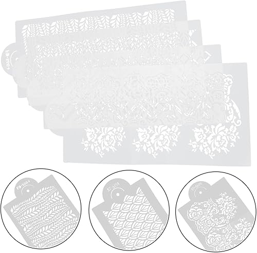 Miniatura 8 de EXCEART Plantillas de impresión de tartas de herramientas, plantillas de manualidades para pintar moldes de impresión de tartas, suministros de