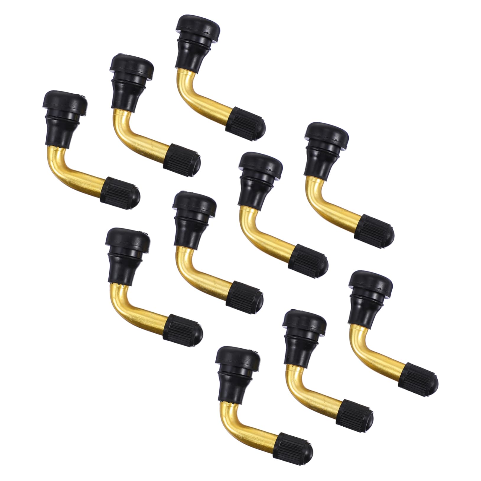 PRETYZOOM 10Pcs Bent Valve Extension Adapters for Tire Valves Durable Connectors for Easy Maintenance Fit for Cars Motorcycles and Scooters Enhance Accessibility