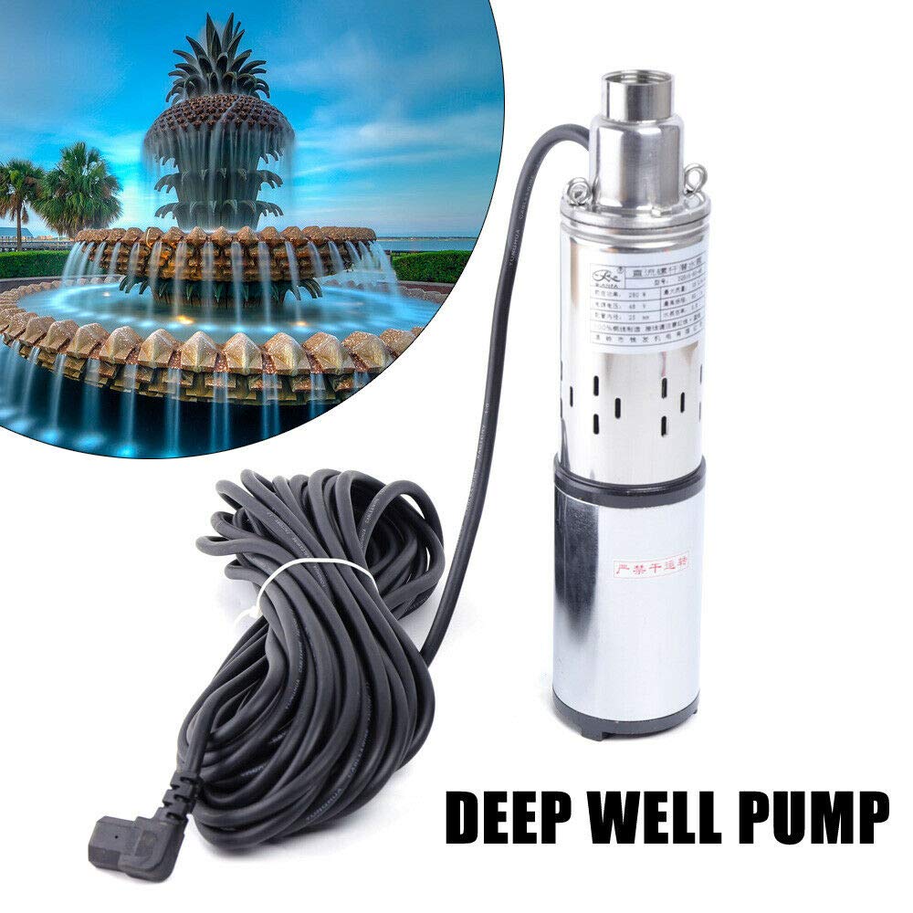 Pompa solare per fontane, 280 W, in acciaio inox, pompa a immersione, per fontane, irrigazione da giardino, 48 V