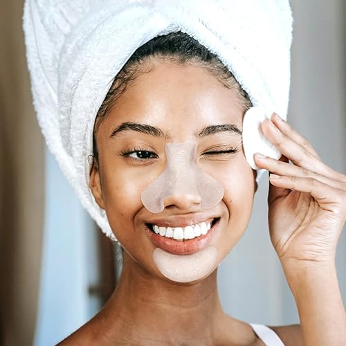 Miniatura 6 de 200 parches de nariz para puntos negros y almohadillas de algodón suave para la nariz y la barbilla, diseño suave agradable a la piel, ajuste cómodo