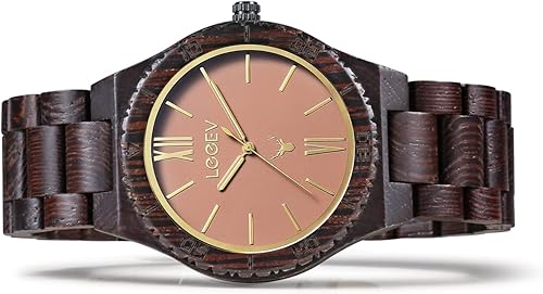 Miniatura 3 de Wooden Wristwatch, Mens Wood Watch for Men Handcrafted Zebra Sandal Wood Vintage Wooden Watches Mens Gifts