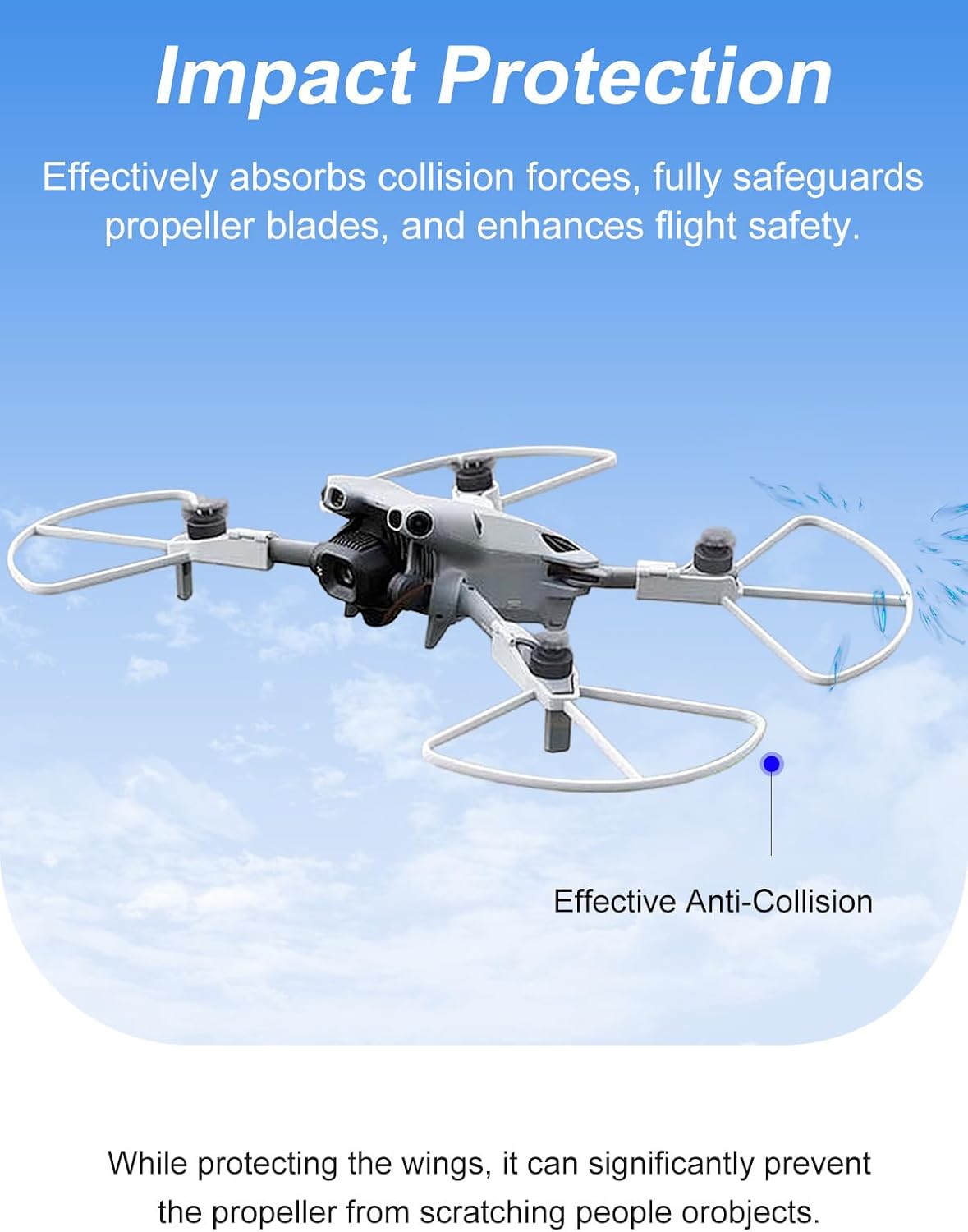 Propeller Guard Compatible with DJI Mini 5 Pro – Anti-Collision Guard with Landing Gear,Quick Release Removable Prop Blade Protector Compatible with DJI Mini 5 Pro Accessories,Shockproof[Gray]