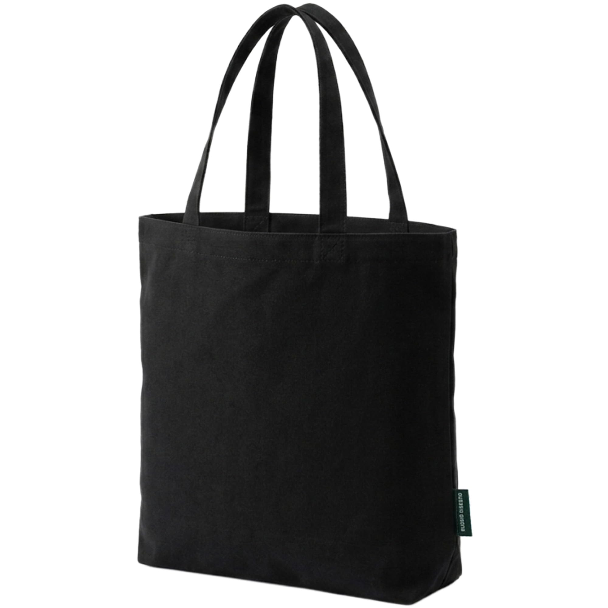 [BUOGIO DISEGNO] 軽量 トートバッグ 無地 帆布 エコバッグ｜丈夫なX型補強取っ手｜A4/PC対応｜通勤/買い物/旅行に/ビジネス ショルダーバッグ メンズ レディース キャンバス トートバック 黒 マチ付き