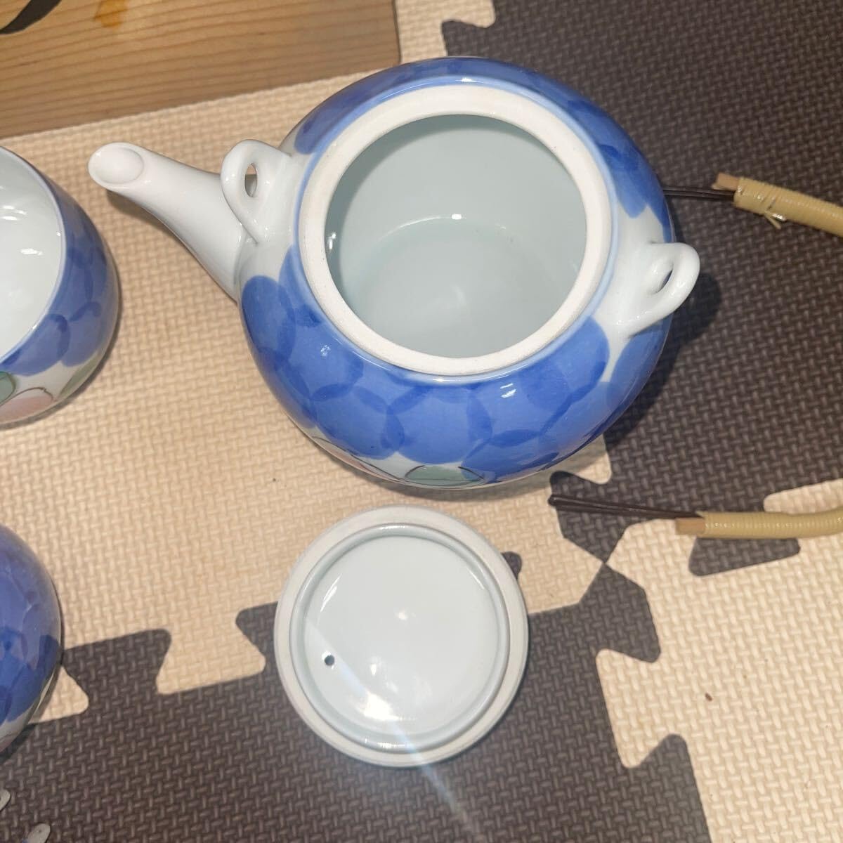 Amazon.co.jp: 有田焼 茶器セット 湯呑 急須 茶器 梅花 茶道具 陶器 和 