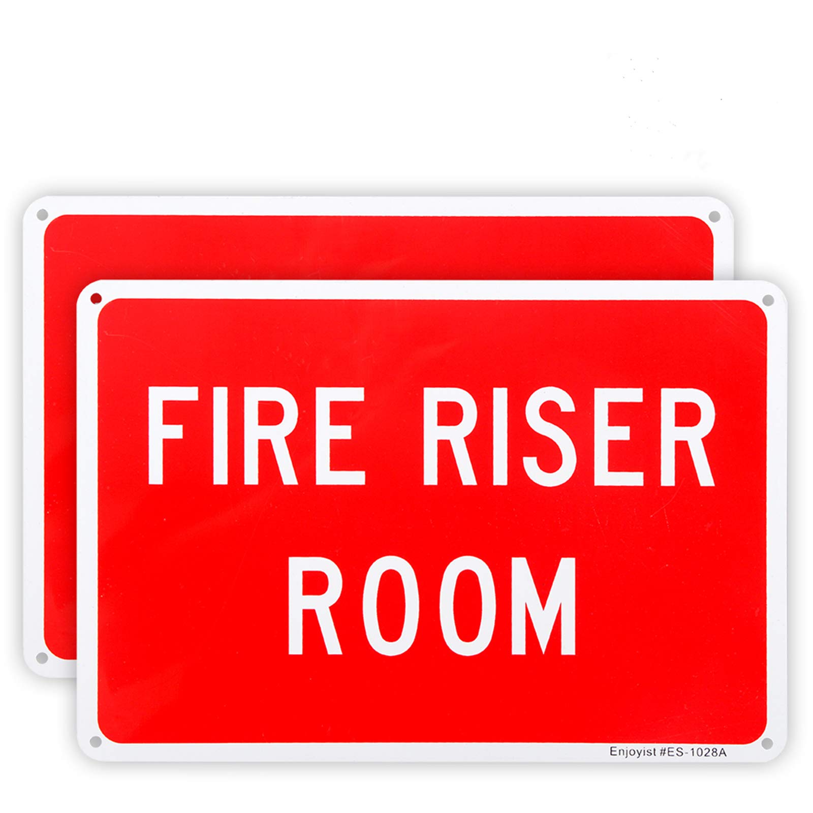 2-Pack Fire Riser Room Sign, 12"x 8"Aluminum Reflective Sign Rust Free Aluminum-UV Protected and Weatherproof