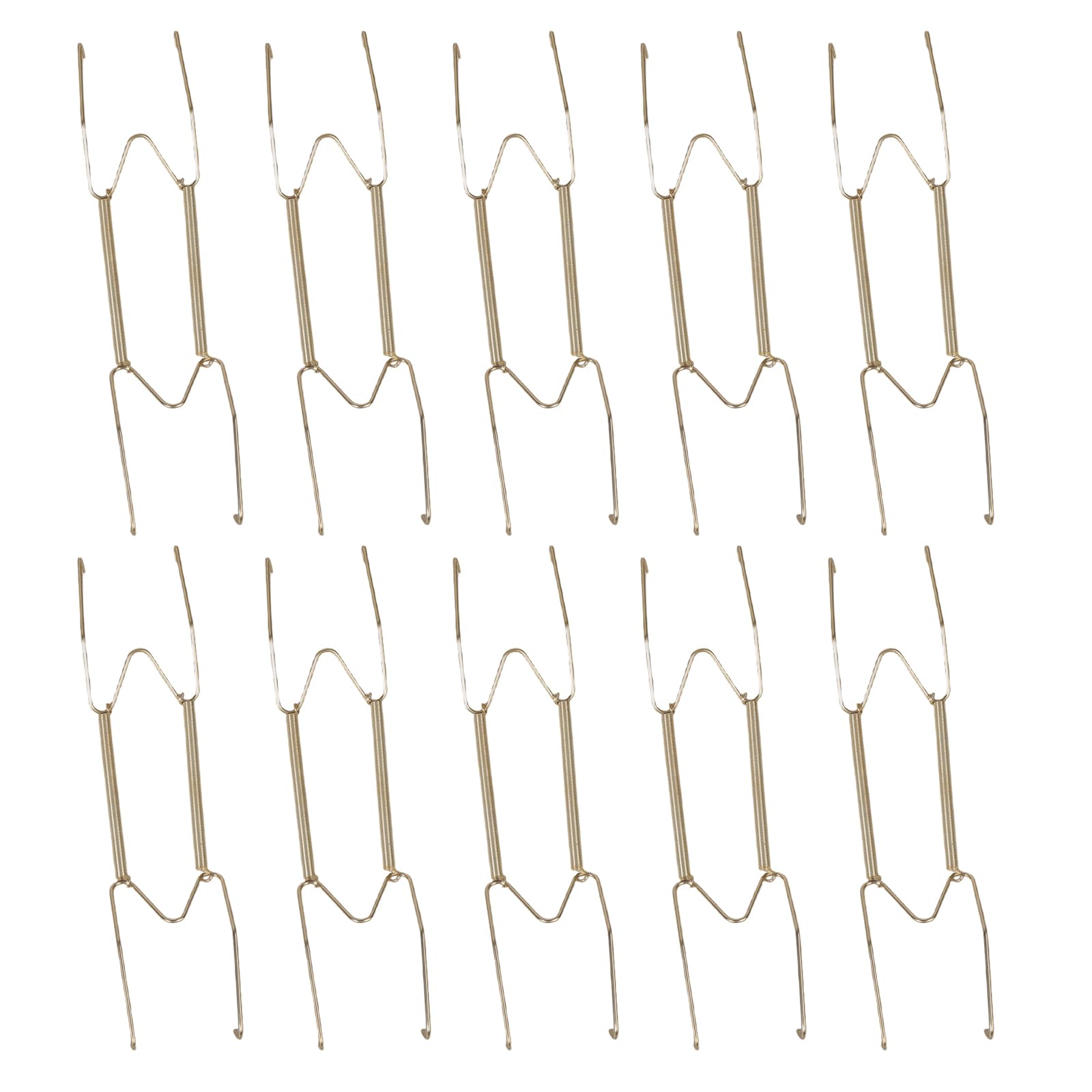 Yrohgkpn 10 Inches 10 Pieces Decorative Wall Hook For Plates Spring Loaded Design In Sturdy Steel Materials Decorative Wall Hook