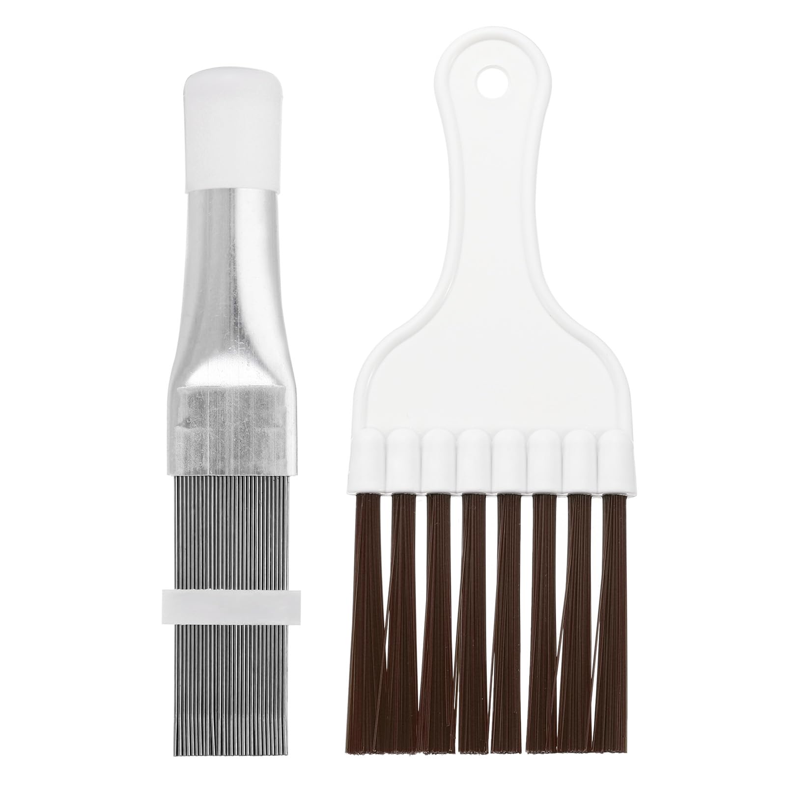 PATIKIL Air Conditioner Fin Comb, 1 Set Stainless Steel Condenser Fin Straightener & Cleaning Brush