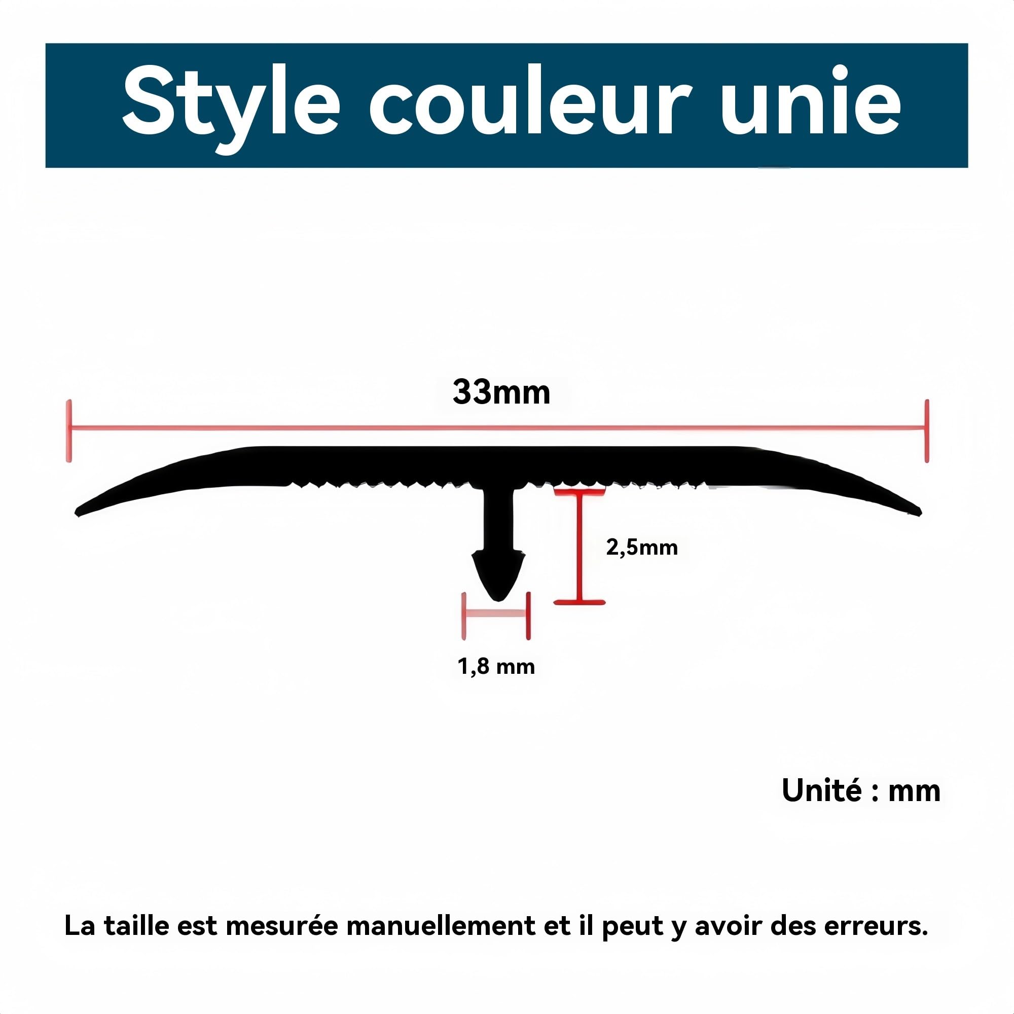 Jonction Carrelage Parquet Profil en T Seuil De Porte Aluminium 90cm* 3 Pièces Barre De Seuil Plate Parfait pour Les Bords De Carrelage, Sol en Bois Ou Moquette(Style 7)