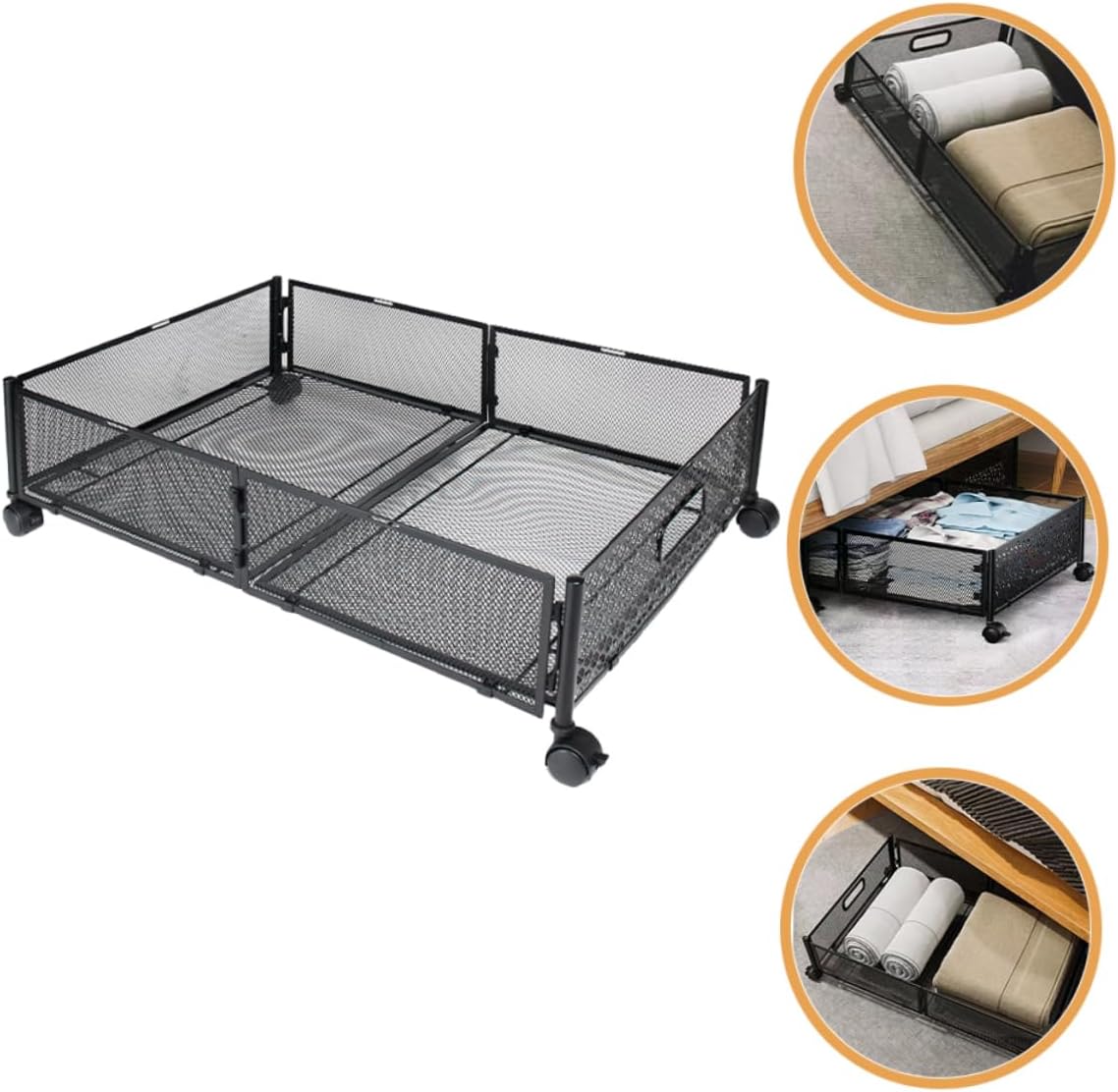 Zerodeko Bed Storage Organizer Foldable Style Container for Efficient under Bed Storage for Clothes Design