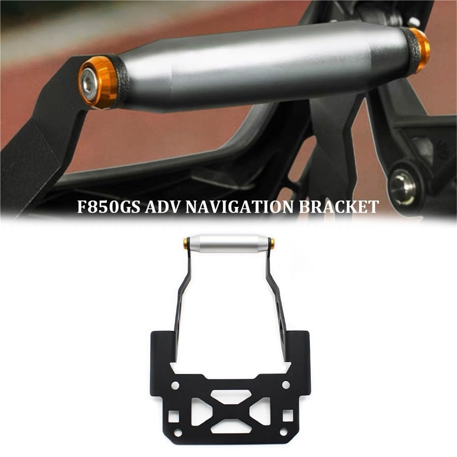 Uchwyt na nawigację motocyklową, uchwyt na telefon, uchwyt GPS, pasujący do BMW F850GS ADV 2019-2023 Uchwyt do nawigacji GPS(12MM Tube)
