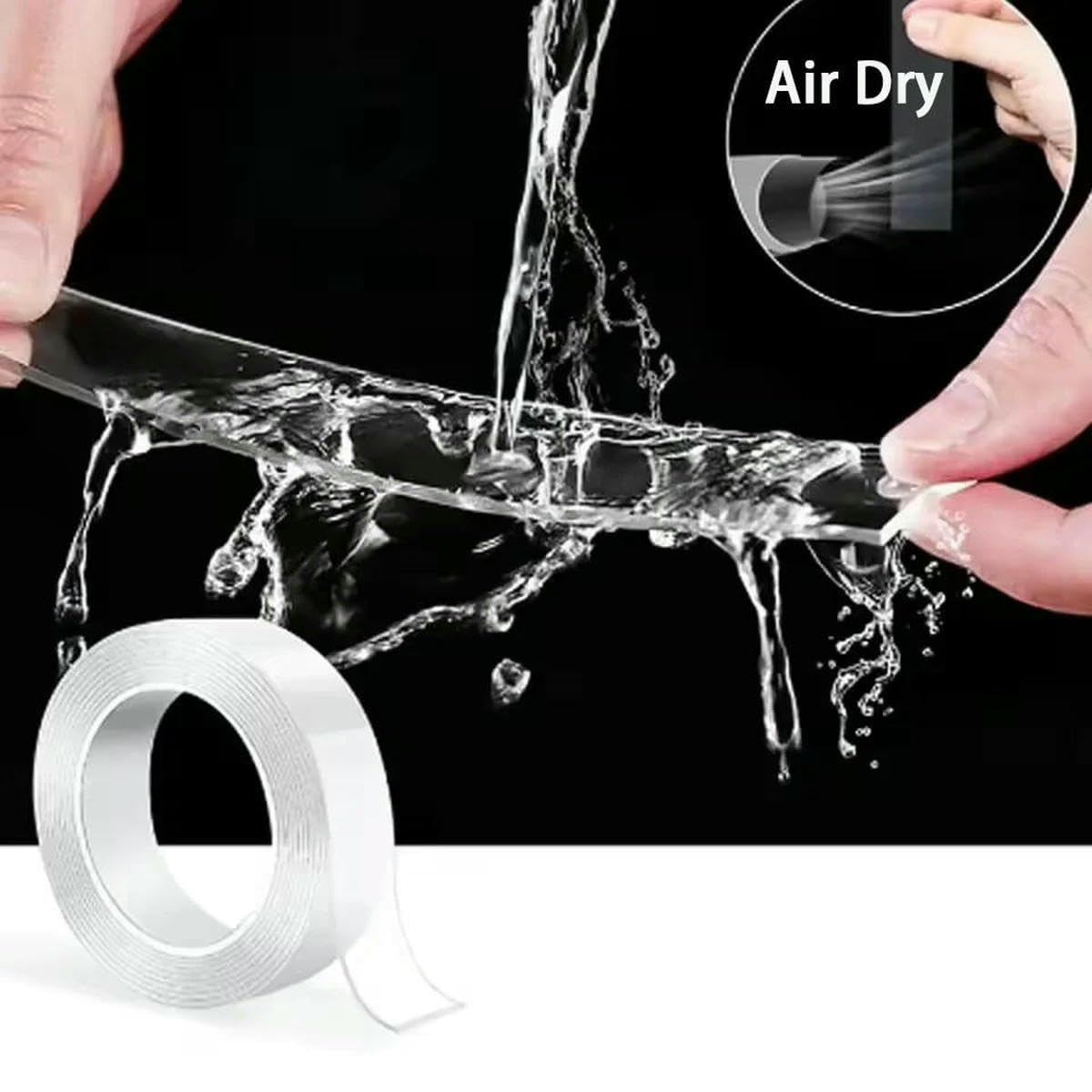 Nastro biadesivo nano, nastro trasparente impermeabile extra forte, senza tracce, nastro decorativo riutilizzabile, addensato, strumenti per la casa - 50 mm - Nastro nano - 20 m - 1 mm