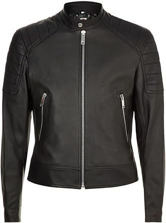Onyx Black Casual Slim fit Stylish Designer Real Leather Jacket Men