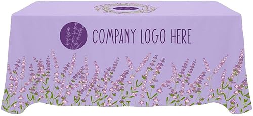 Miniatura 5 de IQ LINENS Poliéster impreso logotipo personalizado ajustado de 6 pies, mantel de sublimación de tinte para ferias comerciales y eventos