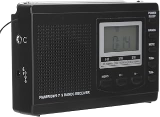 Portable Wireless Radio, Mini FM Stereo High Sensitivity Radio with 3.5MM Earphones Lightweight Durable Good Selectivity Use Conveniently Radio with ABS Material