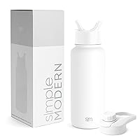 Simple Modern Borraccia Termica con Cannuccia e Tappo a Sorso | Bottiglia Acqua in