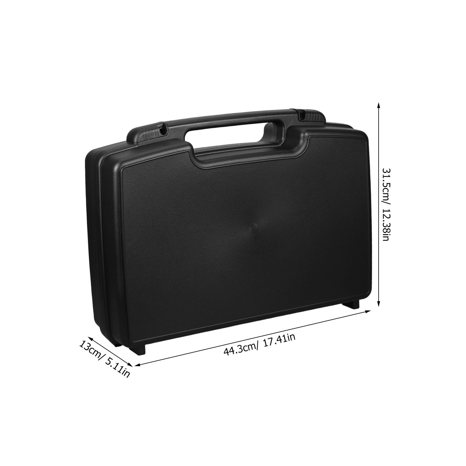 Estuche de Plástico para Guardar Herramientas Caja Pequeña de Herramientas de Plástico Duro Negro Portátil con Amplios Compartimentos y Eléctricas Uso Doméstico y Profesional