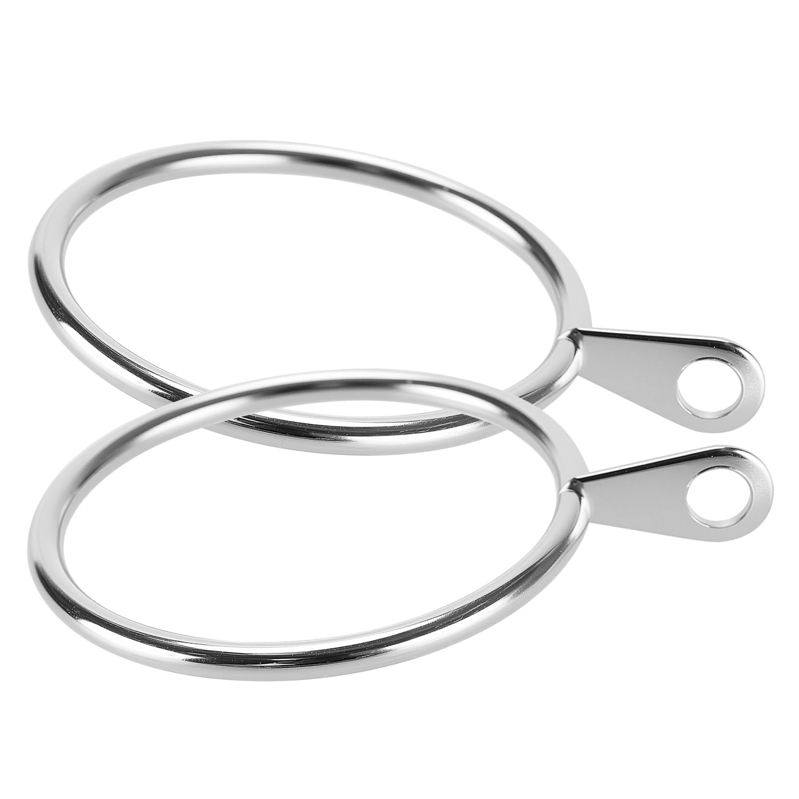 Confezione da 100 anelli per tende in metallo, diametro interno 32 mm, anelli in metallo con occhielli per asta doccia, tendaggi, aste per finestre, argento