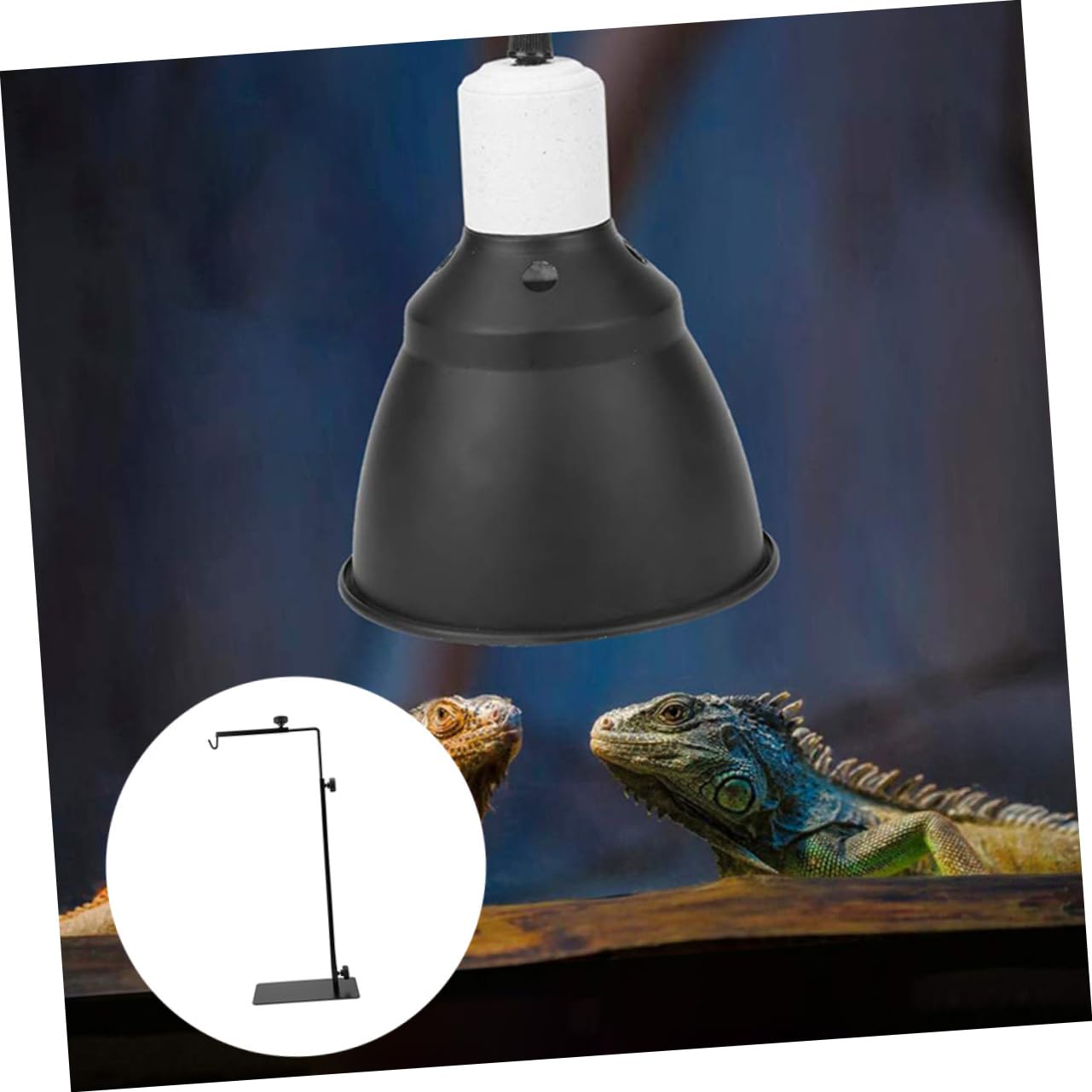 HEMOTON Supporto per Lampada da Terrario per Rettili Portatile in Metallo Regolabile, Accessorio per Acquari e Lampade Riscaldanti per Rettili, Adatto a Conigli, Tartarughe e Piccoli Animali Domestici