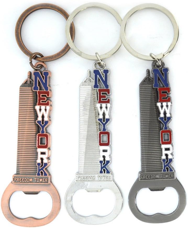 12PACK US New York Key Chain Key Ring Freedom Tower Heavy Duty Bottle Opener Souvenir Christmas Gift 3 ASST