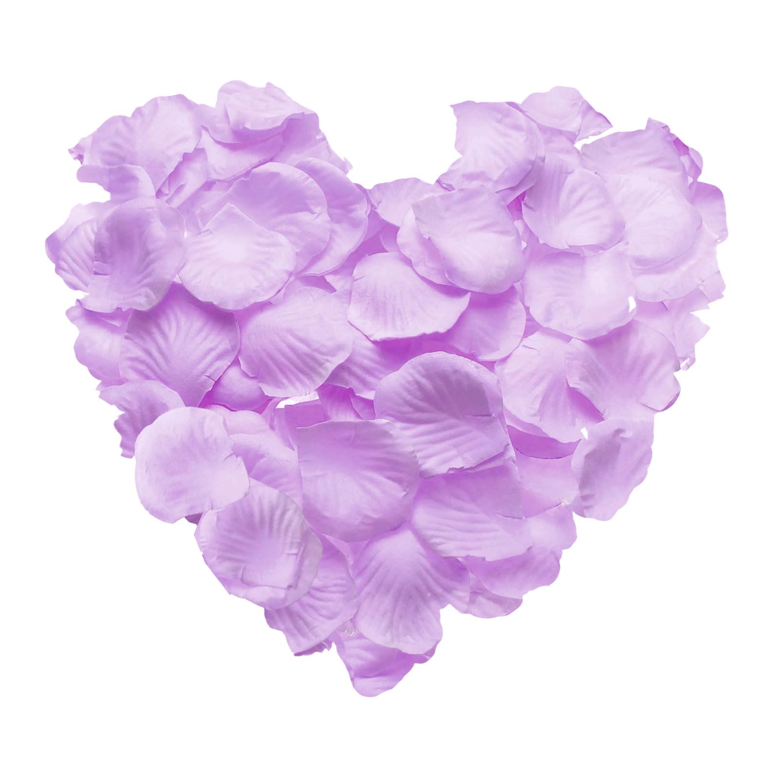 sourcing map 500pcs Artificial Rose Petals Fake Silk Flower Petals for for Wedding Party Proposal Anniversary Decoration, Light Purple