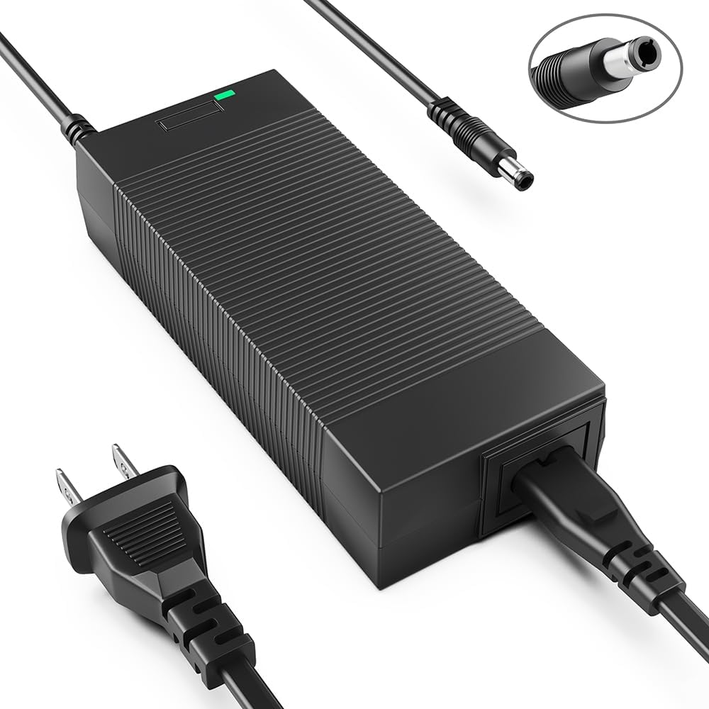 UL 42V 2A Electric Scooter Charger for 36V Lithium Battery Device,Electric Bike Charger with Connector (DC 5.5mmx2.1/2.5mm) Black