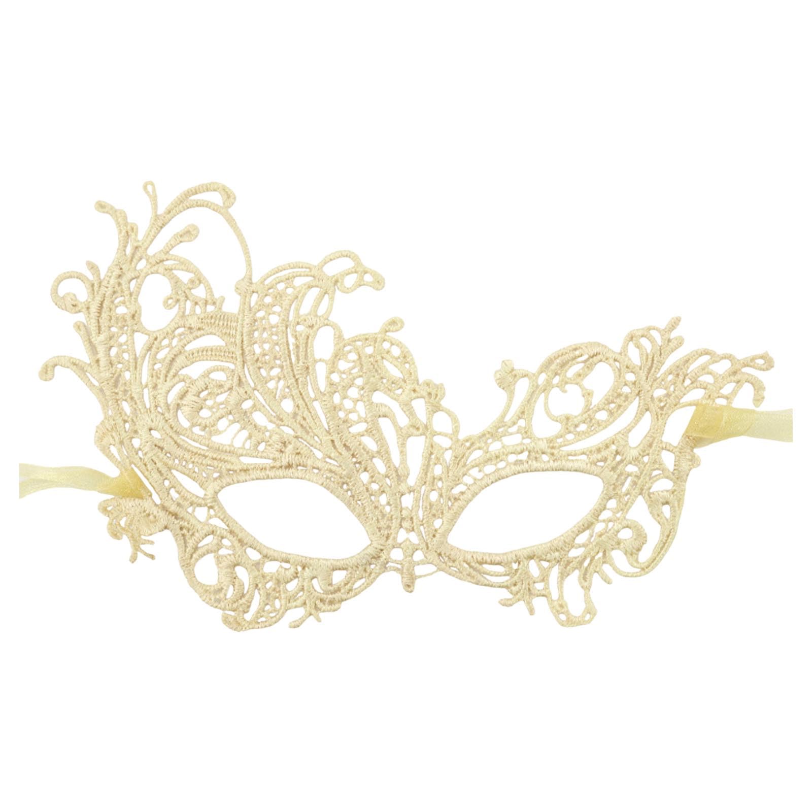 Lace Masquerade Mask For Women Venetian Party Mask Carnival Mask Rave Masquerade Mask Silver Masquerade Mask Carnival Party Dress Up Dress (Yellow, One Size)
