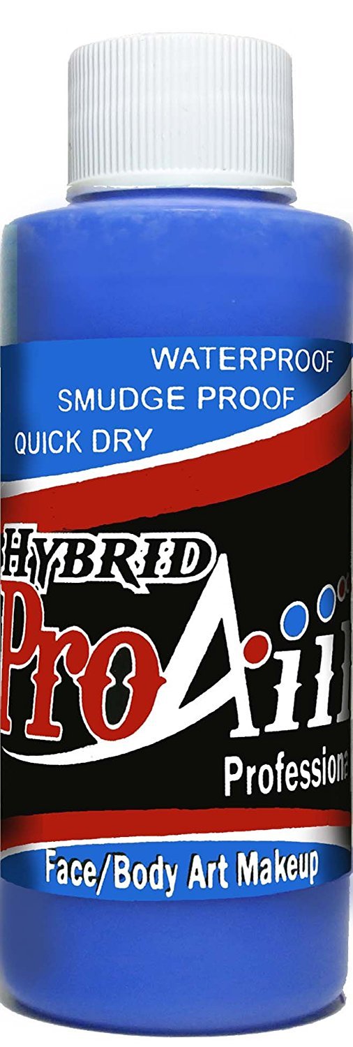 ProAiir Waterproof Hybrid Face and Body Art Paint (2.1oz (60ml), Blue Screen)