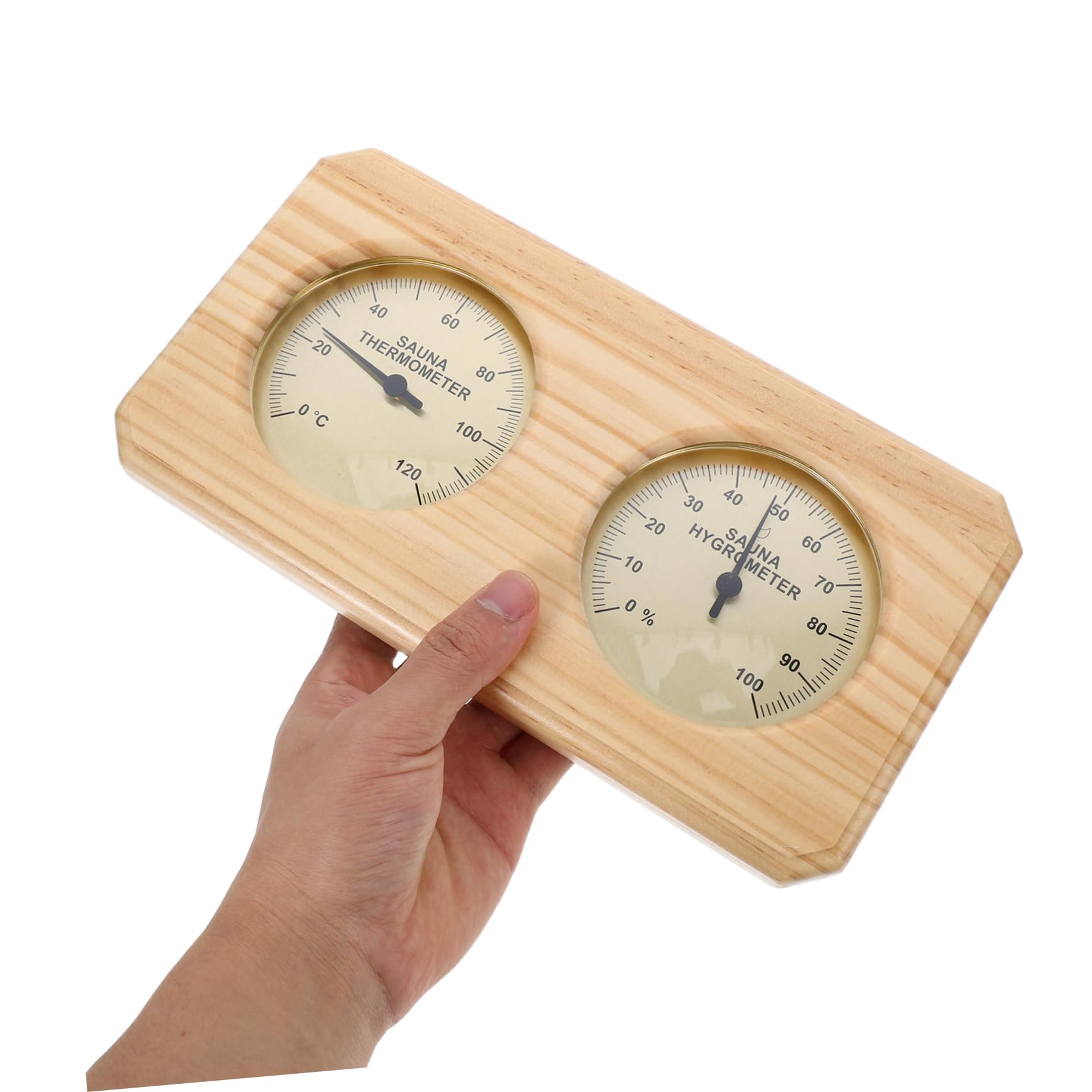 Uonlytech Holz Sauna Thermometer und Hygrometer für Wandmontage