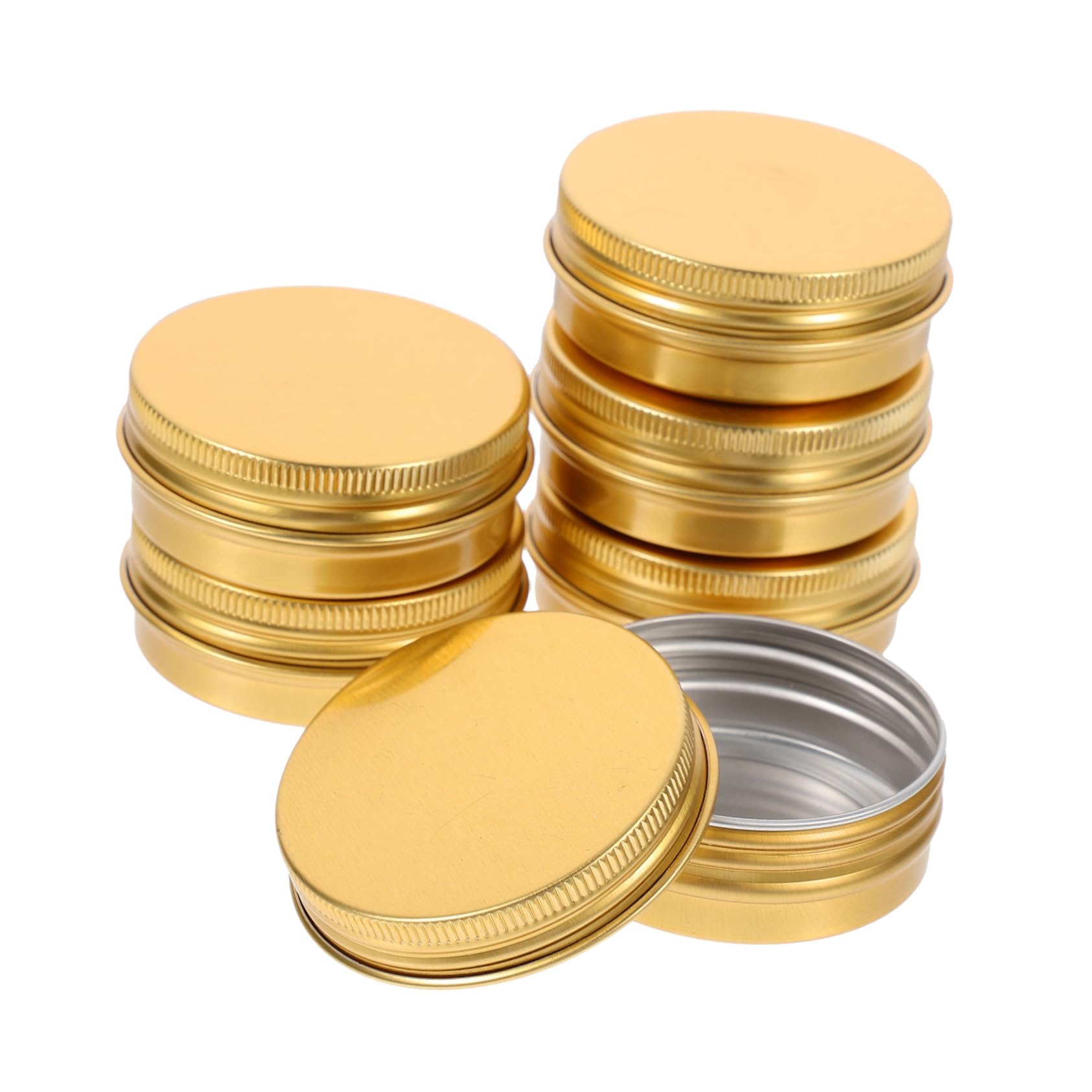 Abaodam 18 Pcs Christmas Candle Jar Buttercream Candle Making Kits Aluminium Cosmetic can Lip Balm tin cans Glass Cream Jars Makeup Jars Creme Cream Jar Aluminium Aluminum Metal Container