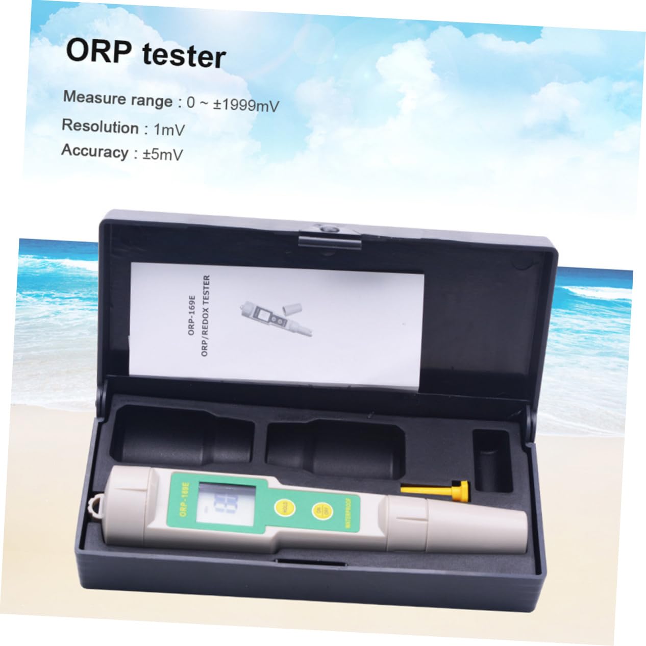 Mipcase Tester Misuratore Orp Digitale Lcd Rilevatore Redox Monitor Qualità Acqua Tester per Trattamento Acqua Compatto Portatile Adatto Condizionamento Laboratorio Agricoltura