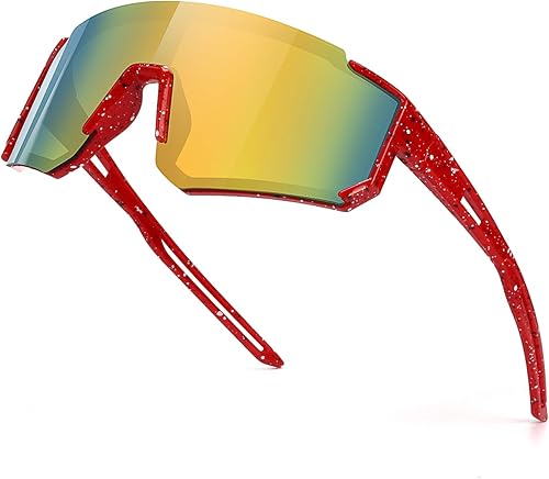 SEKKAF Gafas de sol de béisbol juveniles para niños y niñas de 6 a 12 años de edad, gafas de sol deportivas de softbol para ciclismo y deportes para