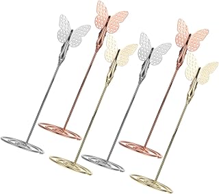 Homoyoyo 6 Piece Butterfly Metal Place Card Holders for Wedding Tables