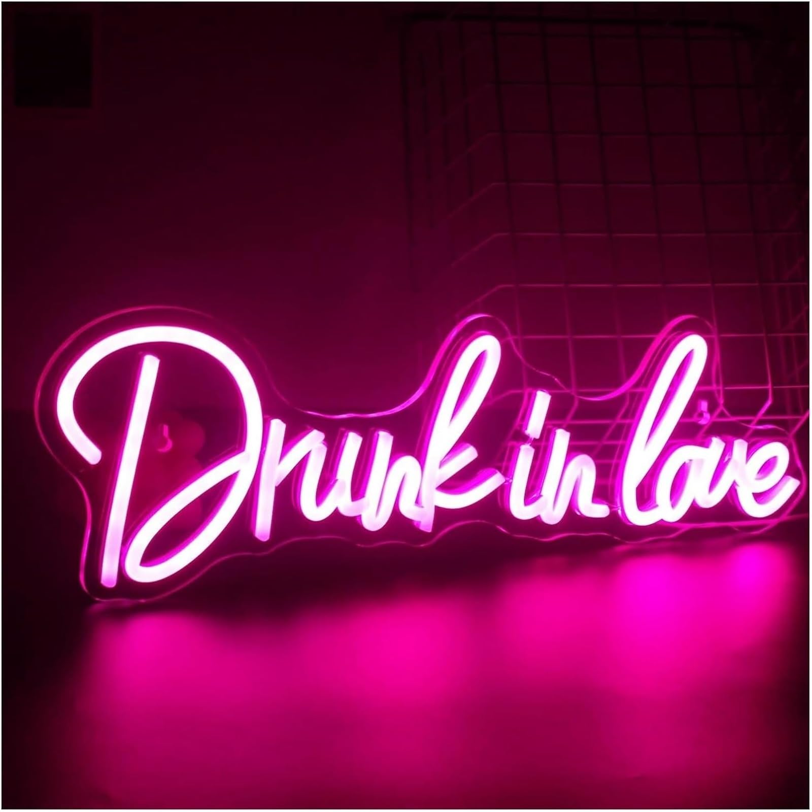 Insegne luminose al neon per matrimoni "Drunk in Love", regali per innamorati e cortili