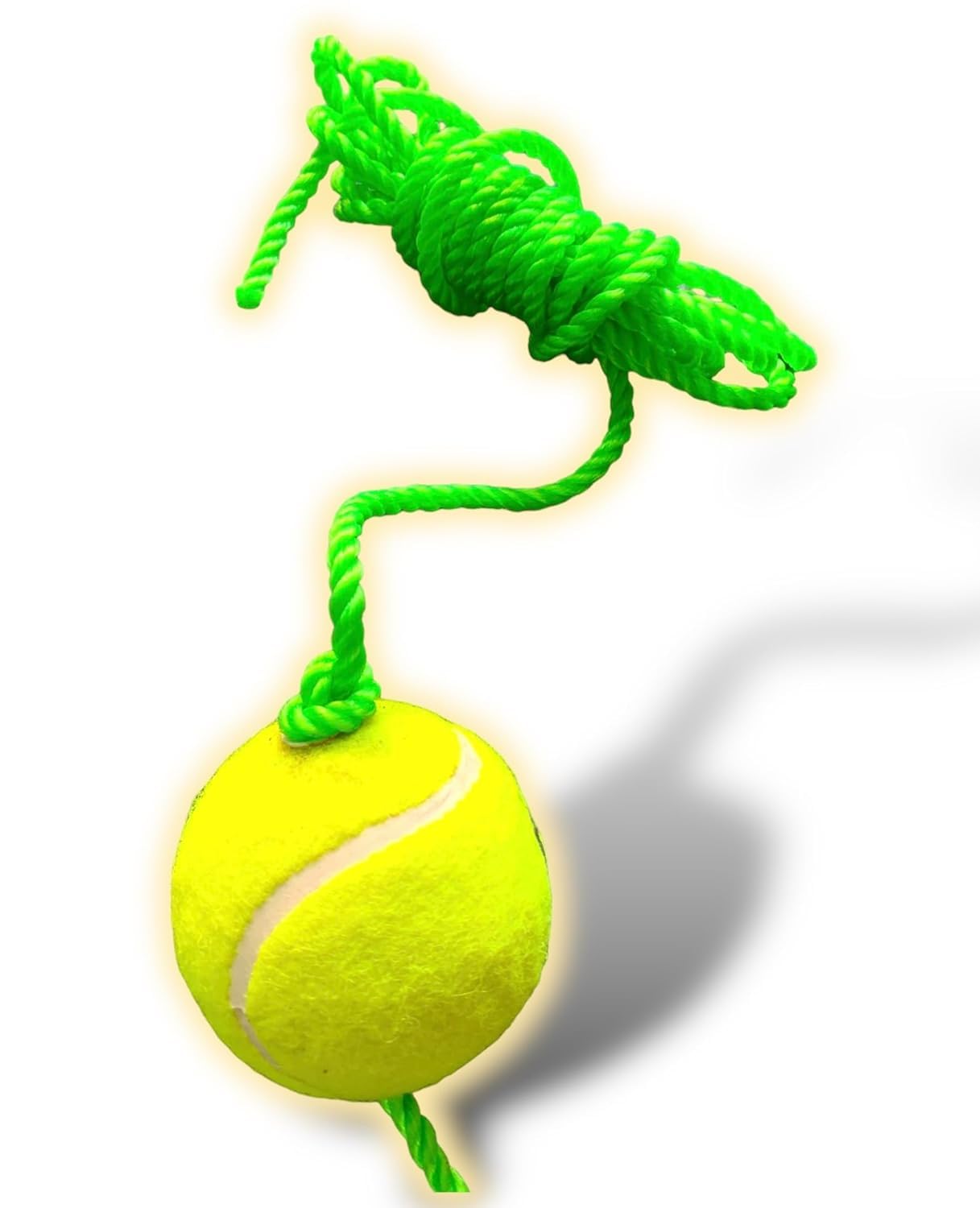 MOROVIK Soft-Medium Hanging Tennis Ball - 3.5 mtrs Rope (1) - with Two Knots, Nylon, Green (4) (B0CW9RZJ4G) Amazon Price History, Amazon Price Tracker