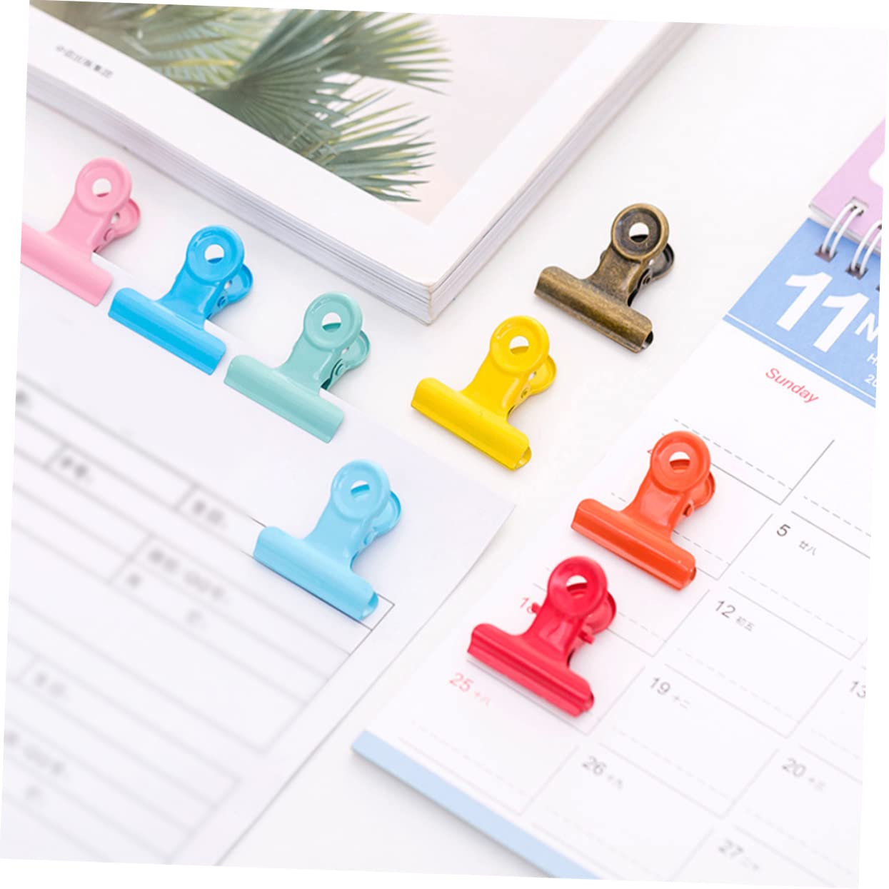 Lurrose 120pezzi Clip Metalliche Codino Fermacarte Per e Scuola Clip Per Documenti e Organizzazione Accessorio Versatile e Attività Commerciali