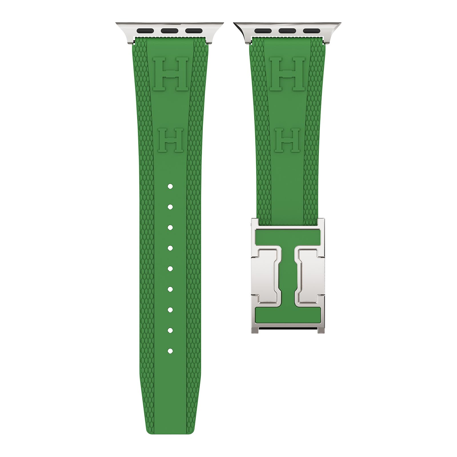 Bracelet sport en silicone compatible avec Apple Watch, bracelet de luxe à