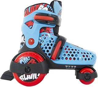 SFR Stomper Adjustable Junior Boy's Quad Skates - Blue/Red (Junior UK 10 - Junior UK 13)
